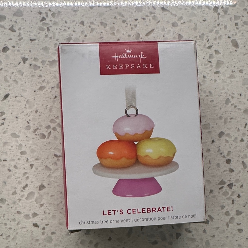 Hallmark Let’s Celebrate Keepsake Donut Ornament in Pink, Orange, Yellow 2024